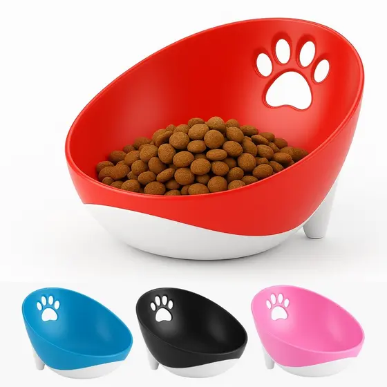 Comedouro Inclinado Pote de Ração Pet Cachorro Gato