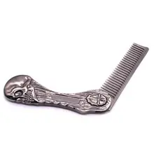 Pente Portátil De Ferro Inox Para Penteado De Pente E Barba