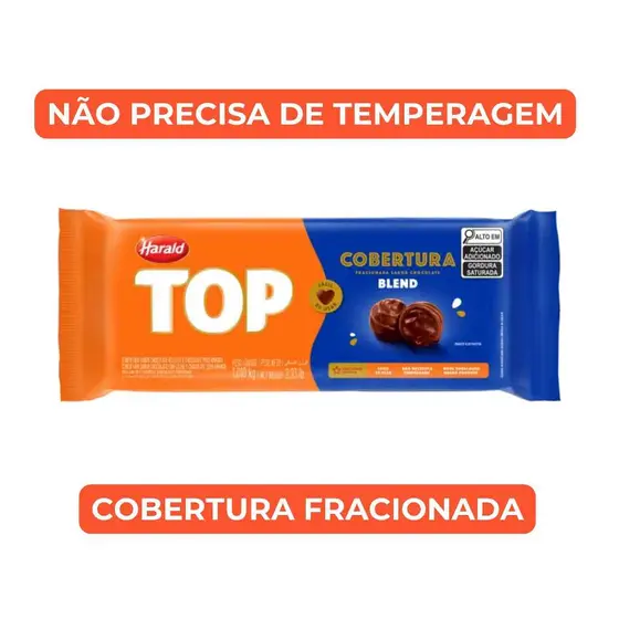 Harald Barra Cobertura Top Blend 1,010kg – Chocolate para Cobertura e Recheios