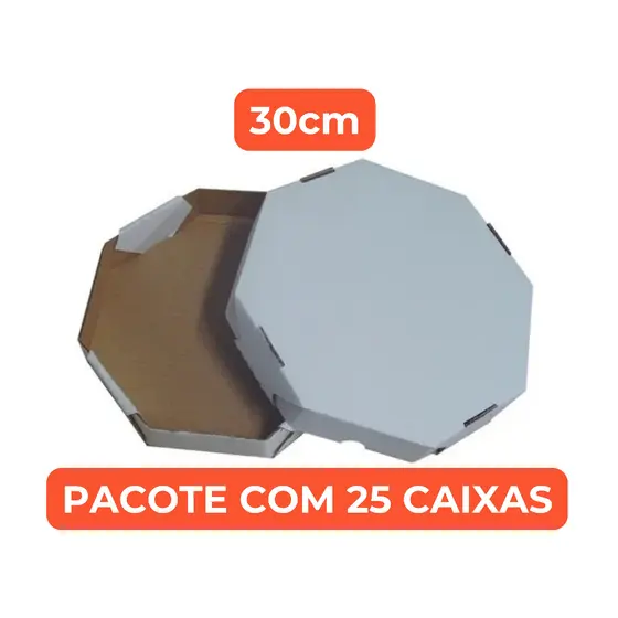 Caixa de Pizza 30cm Mercantil com 25 Unidades Papelão Para Transporte