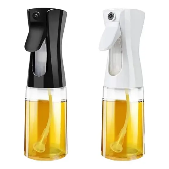 Kit 02 Spray Borrifador 200ML Azeite Vinagre Culinário Pulverizador Galheteiro em acrílico