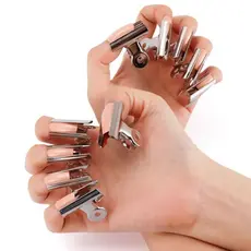 Kit 12 Presilhas Curvatura C Unhas De Gel Fibra Acrygel 32mm