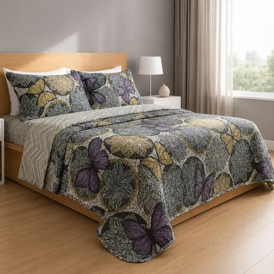 Colcha + Porta Travesseiros Casal Queen King Solteiro – Dupla Face Premium