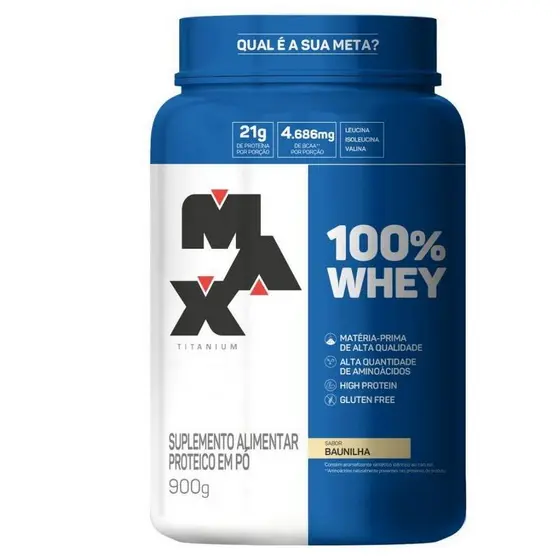 100% Whey Protein Pote - 900g - Max Titanium