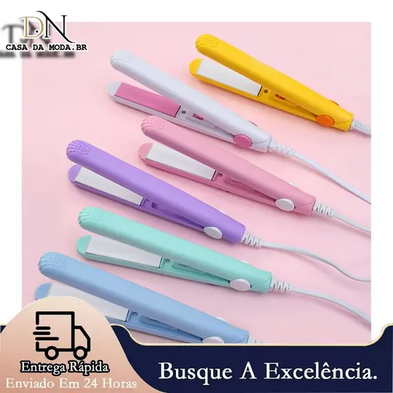 Mini Chapinha Prancha De Cabelo Pequena Portátil Chapinha Profissional Com Case Transporte Bivolt