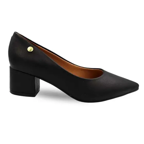Sapato Scarpin Vizzano Salto Grosso Bico Fino