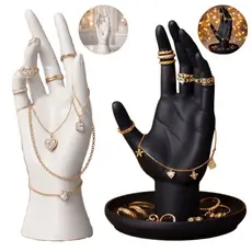 Mão Expositora Anéis Organizador Elegante Moderno Porta Joias Colar Relógio Aliança Pulseira Vitrine