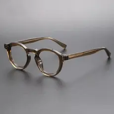 Armação de Óculos Ópticos Redondos Moda Masculina Feminina Marca Designer Retro Vintage Unissex