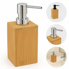 Dispenser Moderno para Sabonete ou Detergente em Bambu Estilo e Funcionalidade