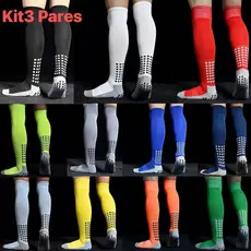 Novo Meião de Futebol Esportivo Antiderrapante Soccer KIT3Pares