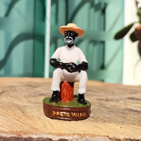 Estatueta Preto Velho 8 cm