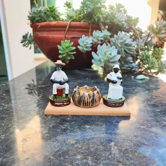 Orixás Da Umbanda Resina 10cm Com Porta Vela 1 Uni Mdf Cru