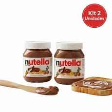 Kits com 2 Potes de Nutella Creme de Avelã Original Ferrero Rocher 350g cada  Cremoso Saboroso