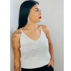 Blusinha Regata Alcinha Lorex Com Strass ML-8012