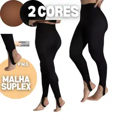 Calça Legging Feminina Cintura Alta Com  Pezinho Fitness Modeladora Tecido Felpado