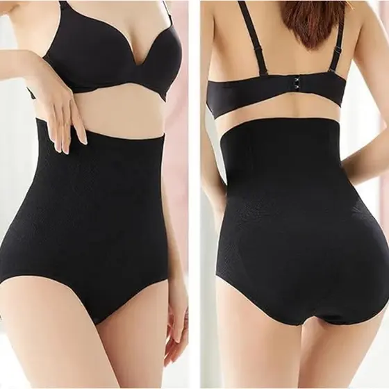 Calcinha Modeladora Cintura Alta com Compressão Abdominal | Efeito Redutor