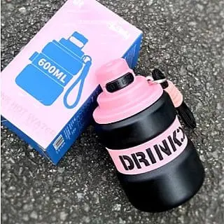 Garrafa térmica 600ml, vacum cup com alça Drink.