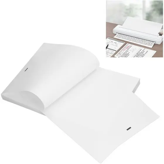 Papel Térmico A4 100 Folhas Impressora Térmica Bluetooth Arquivo Processo Trabalho Lista Escritório