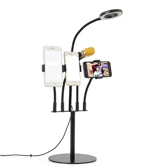 Luminária Ring Light Com Suporte Para Celular e Microfone 5 em 1