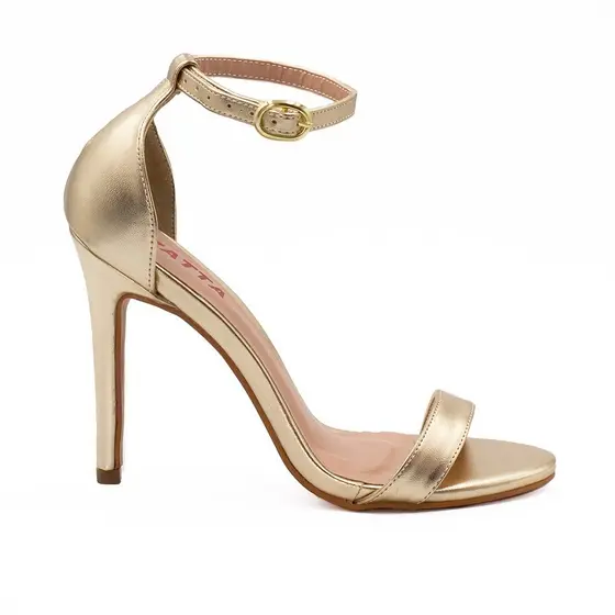 Sandalia Zatta Salto Fino Maya  Dourado