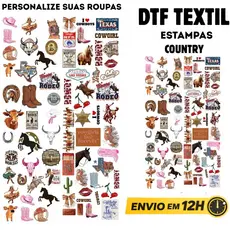 Aplique Country Termocolante Para Jeans ,Calça Camiseta Jaqueta DTF Textil PROMOÇÃO