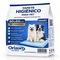 Tapete Higiênico para Cães 80x60cm 60x60cm Alta absorção neutraliza odores secagem rápida anti-vazamento manta