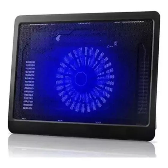 Base Cooler Notebook Ventilacao Ultra Silenciosa Com Led Cor Preto Cor do LED Azul