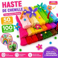 50 E 100 Und Haste De Chenille Limpador De Cachimbo 30cm
