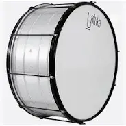 Bumbo Fuzileiro 30x16" Alumisteel 8 Afinações Aro Chp Preto Pele Leitosa Batuka by Luen 60077