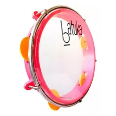 Pandeiro Infantil 8 Polegadas Luen Batuka Rosa Pele Cristal 60046RS