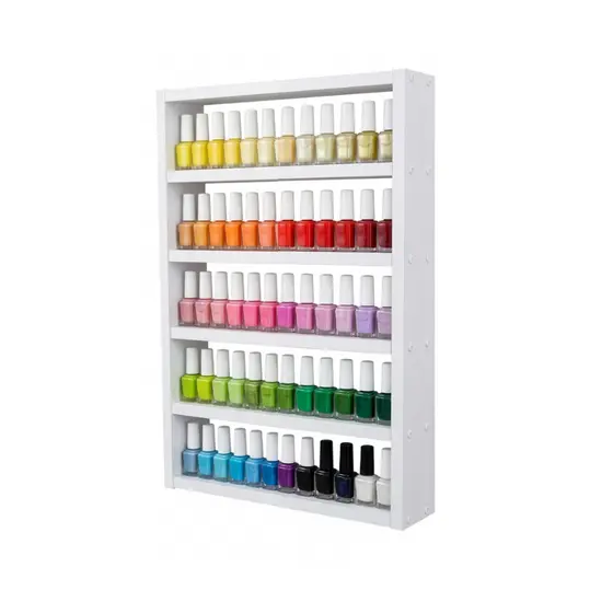 Kit Prateleira Até 300 Esmaltes Ideal Para Salão De Beleza Manicure Pedicure Spa Parede Completa