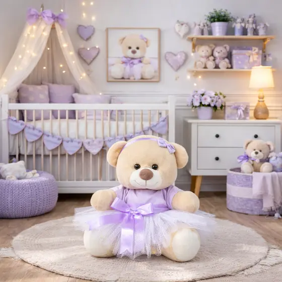 Urso Bailarina Pelúcia 26cm Antialérgico Ckd Confecções