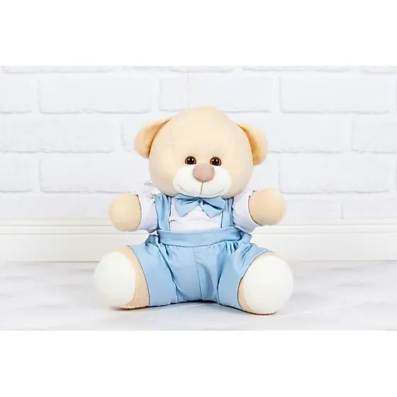 URSOS TEDDE SHORTS SUSPENSÓRIO MINIATURA 12 CM PARA LEMBRANCINHA E DECORAÇÃO