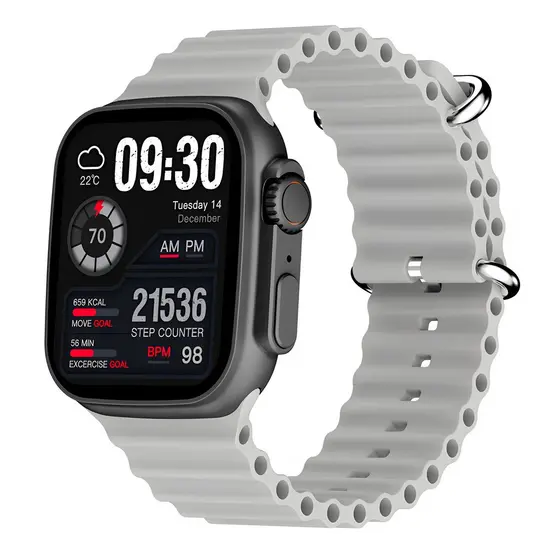 Relógio Smartwatch Zwear Zl67 BT 5.2 Tela 1.93 pol Prata