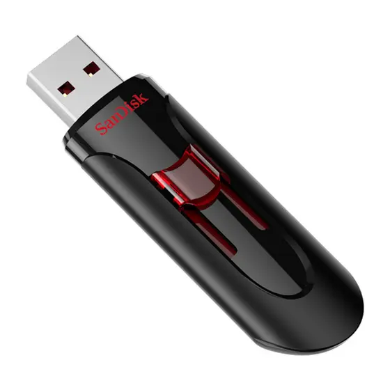Pen Drive Sandisk 128gb Cruzer Glide Usb 3.0 Preto