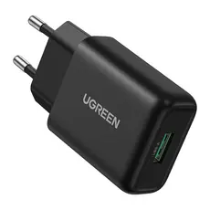 Carregador Rápido Ugreen Porta Usb A Turbo 18W Qc 3.0 Preto
