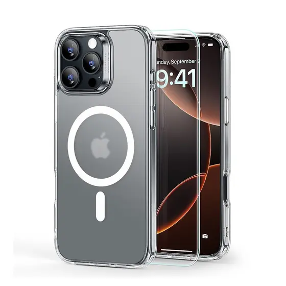 Capa Magsafe + Película Vidro Esr para iPhone 16 Pro