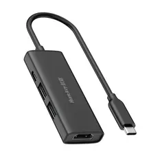 Hub Usb C Huntkey 6 in 1 Pd 100W Hdmi4k/30Hz Preto