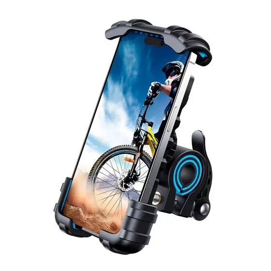 Suporte Celular Lamicall pra Guidão Moto Bicicleta Azul