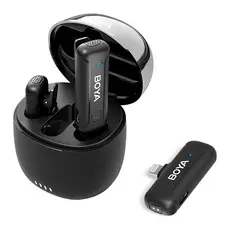 Sistema Microfone de Lapela Boya By-wm3t-d2 p/Ios Preto