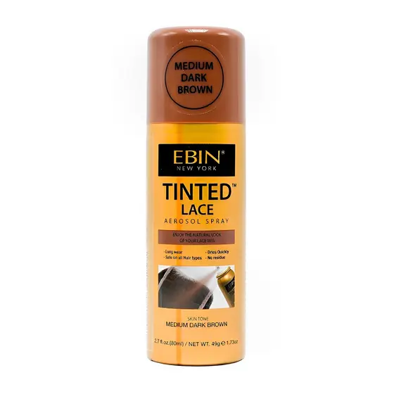 Spray Tintura Renda Peruca Ebin 80ml Médio Dark Marrom