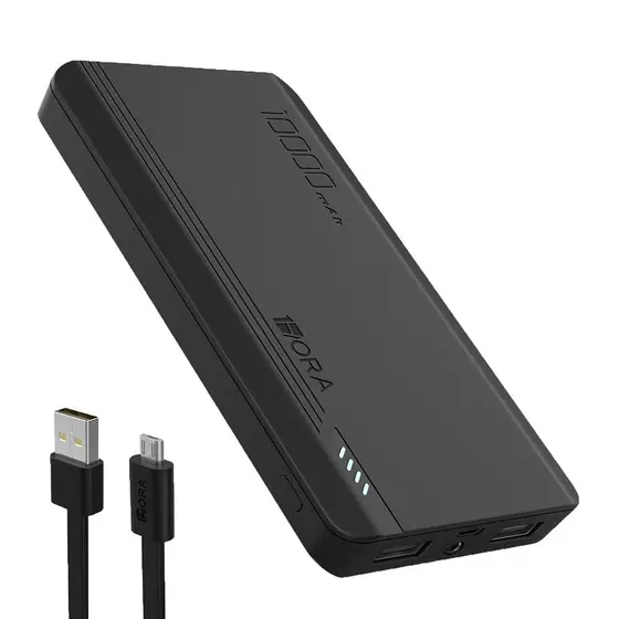 Carregador Portátil 1 Hora Power Bank 10000mAh Preto