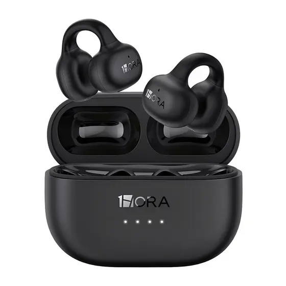 Fone de Ouvido Sem Fio 1Hora BT 5.3 Clipe Orelha Preto