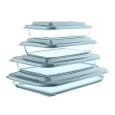 Conjunto Travessa Assadeira Vidro Life Refeição Alimento
