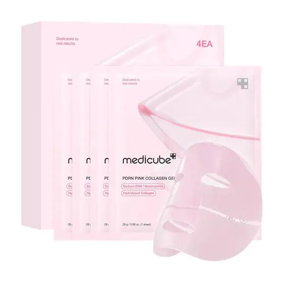 Máscara Colágeno Medicube PDRN Rosa Hidratante Coreana 4un