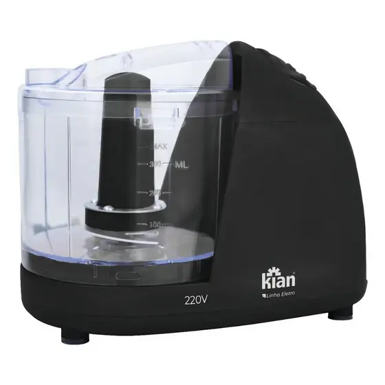 Processador De Alimentos Mini 500ml Elétrico Kian 24233 -127 Preto/cinza 127v