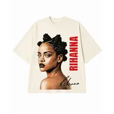 Camiseta Rihanna Tendencia Camisa  Fãs Estilo Streetwear