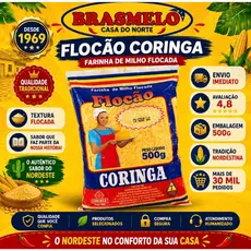 Flocão de Milho Coringa 500g Kit com 10 Unidades Original Ideal para Cuscuz e Receitas