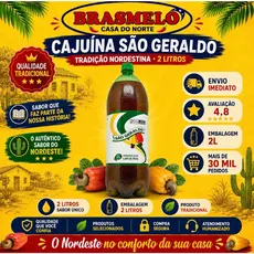 Refrigerante Cajuína São Geraldo - O Verdadeiro Sabor do Caju - 2 Litros