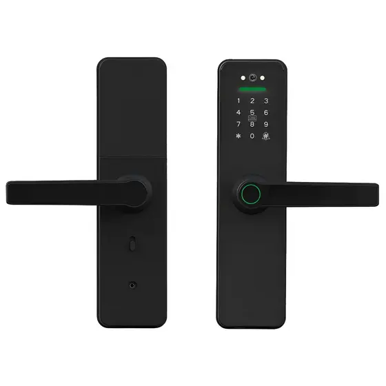 Fechadura Digital Qieman Tuya Sl009 WiFi Preto